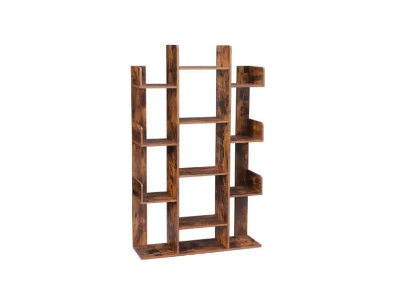 Vasagle Bücherregal Baum-Form 25 cm x 86 cm x 140 cm Vintagebraun