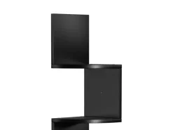 Wandregale|Regale Schwarz^Vasagle Eckbücherregal 5 Ebenen Wandmontage 20 cm x 20 cm x 126 cm Schwarz