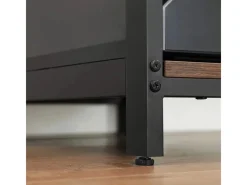 Tische^Vasagle Schreibtisch 2 Ablagen 60 cm x 140 cm x 75 cm Braun-Schwarz