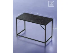 Tische^Vasagle Schreibtisch 60 cm x 120 cm x 75 cm Schwarz