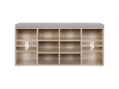 Vasagle Schuhbank 30 cm x 104 cm x 48 cm Eichefarben-Grau