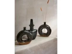 Vase Ancient Secrets 19,5 cm x 6 cm x 17 cm Schwarz