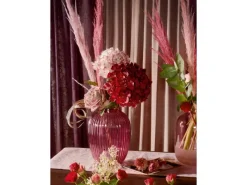 Vase Blush Bordeaux Glas 21 cm Ø 15 cm Helllila