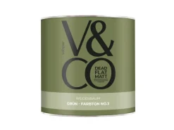V&CO Innenfarben^Premium-Innenfarbe Dead Flat Matt Grün Farbton 3 2,5 l