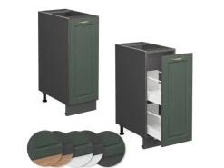 Schränke^Vicco Apothekerschrank Fame-Line Grün-Gold Landhaus/Anthrazit 30 cm ohne Arbeitsplatte