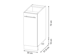 Schränke^Vicco Apothekerschrank Fame-Line Hochglanz/ 30 cm ohne Arbeitsplatte