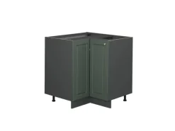 Eckregale|Schränke^Vicco Eckunterschrank Fame-Line Grün-Gold Landhaus/Anthrazit 81 cm ohne Arbeitsplatte