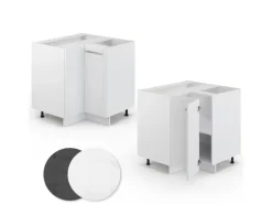 Vicco Eckunterschrank Fame-Line Hochglanz/ 81 cm ohne Arbeitsplatte