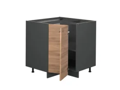 Eckregale^Vicco Eckunterschrank Fame-Line Goldkraft /Anthrazit 81 cm ohne Arbeitsplatte