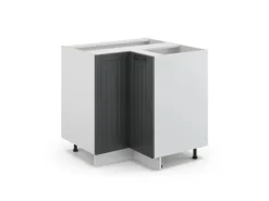 Eckregale^Vicco Eckunterschrank Fame-Line Anthrazit/Weiß 81 cm ohne Arbeitsplatte