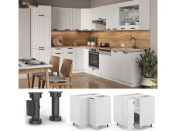 Eckregale^Vicco Eckunterschrank Fame-Line Landhaus/ 81 cm ohne Arbeitsplatte