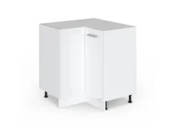 Eckregale|Schränke^Vicco Eckunterschrank R-Line Hochglanz/ 76 cm ohne Arbeitsplatte