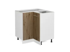 Vicco Eckunterschrank R-Line Artisan-Eiche/Weiß 76 cm ohne Arbeitsplatte