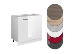 Eckregale^Vicco Eckunterschrank R-Line Hochglanz/ 86 cm ohne Arbeitsplatte