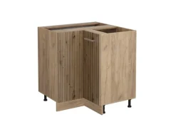 Eckregale^Vicco Eckunterschrank R-Line Artisan-Eiche/Goldkraft Eiche 76 cm ohne Arbeitsplatte