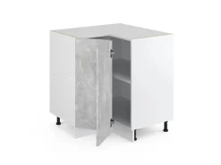 Eckregale^Vicco Eckunterschrank R-Line Küchen Eckschrank /Weiß 76 cm ohne Arbeitsplatte