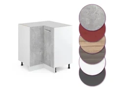 Eckregale^Vicco Eckunterschrank R-Line Küchen Eckschrank /Weiß 76 cm ohne Arbeitsplatte