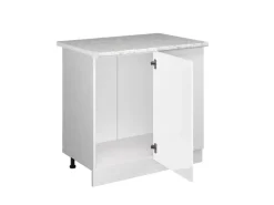 Eckregale^Vicco Eckunterschrank R-Line Küchen Eckschrank Hochglanz/ 86 cm AP Marmor