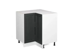 Vicco Eckunterschrank R-Line Anthrazit Landhaus/Weiß 76 cm ohne Arbeitsplatte