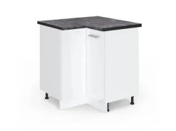 Eckregale^Vicco Eckunterschrank R-Line Hochglanz/ 76 cm AP Anthrazit