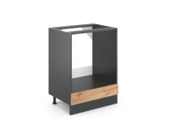 Schränke^Vicco Herdumbauschrank R-Line Goldkraft /Anthrazit 60 cm ohne Arbeitsplatte