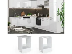 Schränke^Vicco Herdumbauschrank R-Line Hochglanz/ 60 cm ohne Arbeitsplatte
