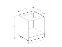 Schränke^Vicco Herdumbauschrank R-Line Hochglanz/ 60 cm ohne Arbeitsplatte