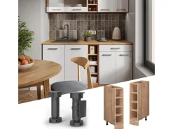 Schränke^Vicco Küchenregal R-Line Offener Küchenschrank Goldkraft 20 cm ohne Arbeitsplatte