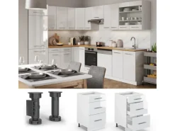 Schränke^Vicco Küchenunterschrank Fame-Line Hochglanz/ 50 cm ohne Arbeitsplatte