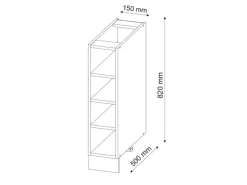 Vicco Midischrank Fame-Line / 15 x 82 cm ohne Arbeitsplatte