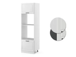 Regal Weiß^Vicco Mikrowellenschrank R-Line Küchenregal für die Mikrowelle Landhaus/ 60 cm