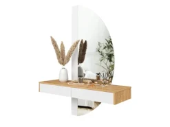 Tische^Vicco Schminktisch Melisa /Eiche 120 cm mit LED Beleuchtung