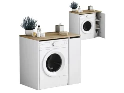 Vicco Waschmaschinenschrank Viktor Weiß 94 x 89 cm mit 3 Fächer