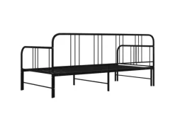 vidaXL Ausziehsofa Bettgestell Schwarz Metall 90x200 cm Modell 2650960