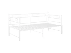 vidaXL Ausziehsofa Bettgestell Weiß Metall 90x200 cm Modell 5650979