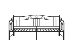 vidaXL Ausziehsofa Bettgestell Schwarz Metall 90x200 cm Modell 4650972