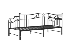 vidaXL Ausziehsofa Bettgestell Schwarz Metall 90x200 cm Modell 4650972