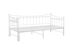 Sofas^vidaXL Ausziehsofa Bettgestell Weiß Metall 90x200 cm Modell 2650967