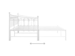 Sofas^vidaXL Ausziehsofa Bettgestell Weiß Metall 90x200 cm Modell 2650967