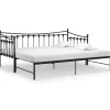 Sofas^vidaXL Ausziehsofa Bettgestell Schwarz Metall 90x200 cm Modell 1650966