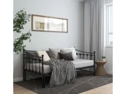 Sofas^vidaXL Ausziehsofa Bettgestell Schwarz Metall 90x200 cm Modell 1650966