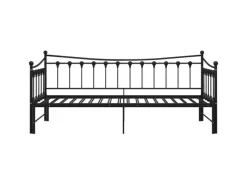 Sofas^vidaXL Ausziehsofa Bettgestell Schwarz Metall 90x200 cm Modell 1650966