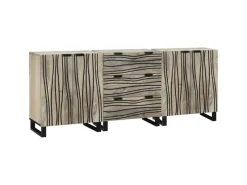 Holzregale^vidaXL Badezimmermöbel Set mit Regal 3-Tlg Massives Mango-Holz 3310047