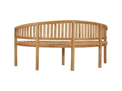 vidaXL Bananenbank 180 cm Massivholz Teak 310494