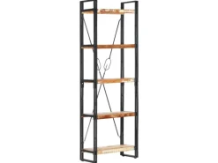 vidaXL Bücherregal 5 Fächer 60x30x180 cm Altholz Massiv