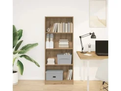 vidaXL Bücherregal Artisan-Eiche 60x24x143 cm Holzwerkstoff 857820
