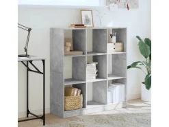 Bücherregale^vidaXL Bücherregal Betongrau 102x32x108 cm Holzwerkstoff