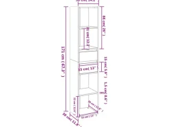 Bücherregale^vidaXL Bücherregal Braun Eichen-Optik 36x30x171 cm Holzwerkstoff