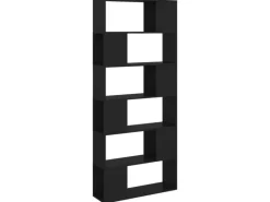 Wandregale|Holzregale^vidaXL Bücherregal Raumteiler Schwarz 80x24x186 cm Holzwerkstoff
