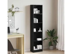 Bücherregale^vidaXL Bücherregal Schwarz Eichen-Optik 40x24x176 cm Holzwerkstoff 862454